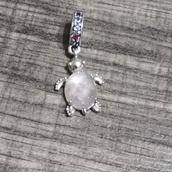 Pandora Murano Glass Pink Sea Turtle Dangle Charm - Picture 7 of 7